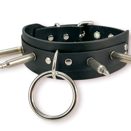 FCK411  WIDE BULLET BONDAGE CHOKER