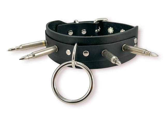 FCK411  WIDE BULLET BONDAGE CHOKER