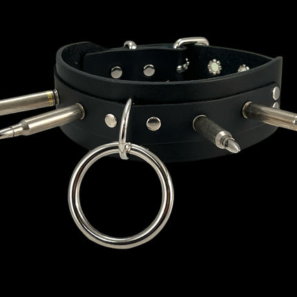 FCK411  WIDE BULLET BONDAGE CHOKER