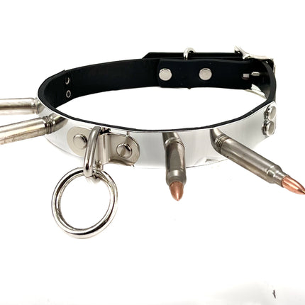 FCK417 BONDAGE  METAL 3/4"  WIDE BULLET CHOKER