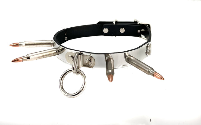 FCK417 BONDAGE  METAL 3/4"  WIDE BULLET CHOKER