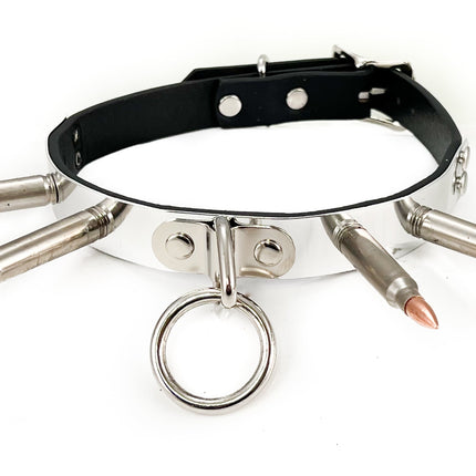 FCK417 BONDAGE  METAL 3/4"  WIDE BULLET CHOKER
