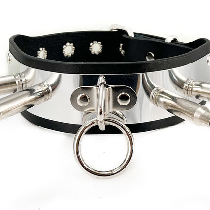FCK418 BONDAGE  METAL 1 3/4"  WIDE BULLET CHOKER