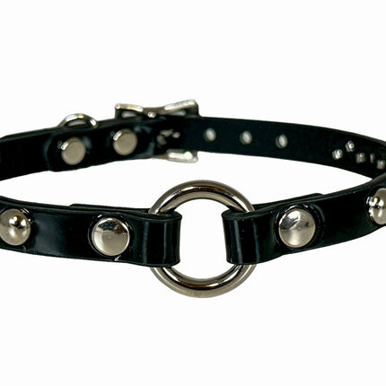 FCK441 PATENT 1/2" SKINNY ROUND STUDDED RING LINK CHOKER