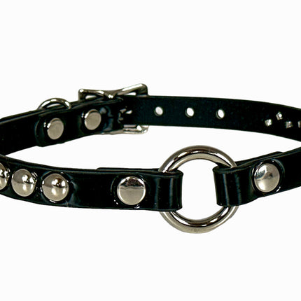 FCK441 PATENT 1/2" SKINNY ROUND STUDDED RING LINK CHOKER