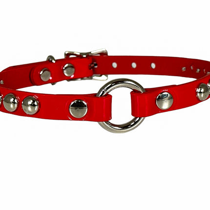 FCK441 PATENT 1/2" SKINNY ROUND STUDDED RING LINK CHOKER