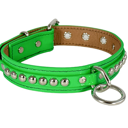 FCK445 PATENT 1 1/4" ROUND STUDDED BONDAGE CHOKER