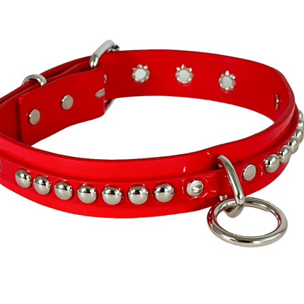 FCK445 PATENT 1 1/4" ROUND STUDDED BONDAGE CHOKER