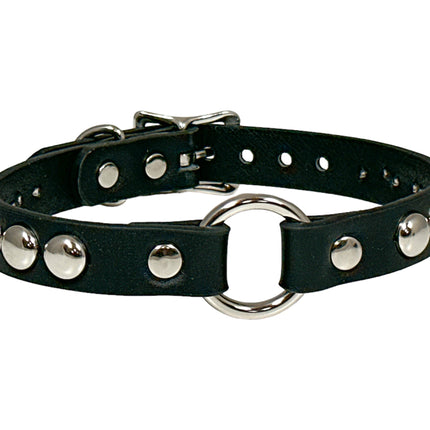 FCK449 PATENT 3/4 ROUND STUDDED RING LINK CHOKER