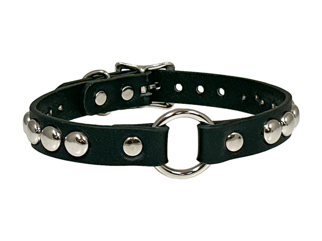 FCK449 PATENT 3/4 ROUND STUDDED RING LINK CHOKER