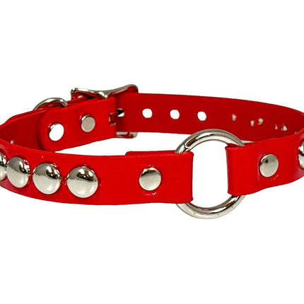 FCK449 PATENT 3/4 ROUND STUDDED RING LINK CHOKER