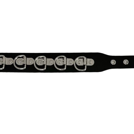 FCK453 LARGE DEE RING BONDAGE CHOKER 1 3/4" WIDE