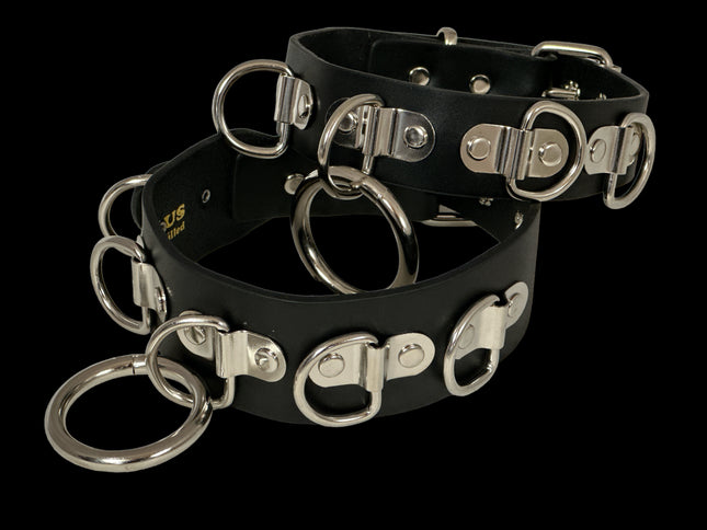 FCK454 LARGE O RING BONDAGE CHOKER 1 1/4" WIDE