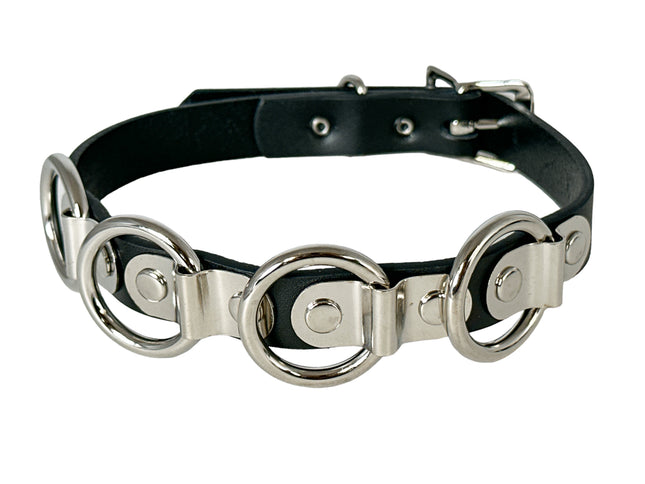 FCK460 LARGE MULTI RING BONDAGE CHOKER