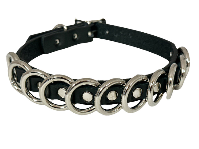 FCK464  1" RING  3/4" WIDE   MULTI  3/4" RING BONDAGE CHOKER