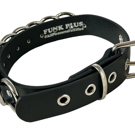 FCK465  1 1/4" RING  1 1/8" WIDE   MULTI  RING BONDAGE CHOKER