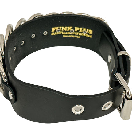 FCK465  1 1/2" RING  1 3/4" WIDE   MULTI  RING BONDAGE CHOKER