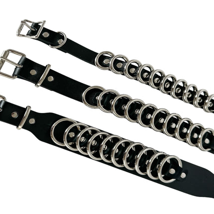 FCK465  1 1/2" RING  1 3/4" WIDE   MULTI  RING BONDAGE CHOKER