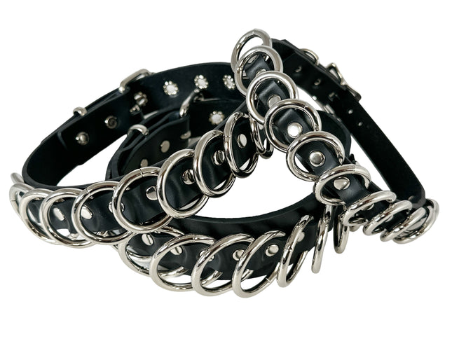 FCK464  1" RING  3/4" WIDE   MULTI  3/4" RING BONDAGE CHOKER