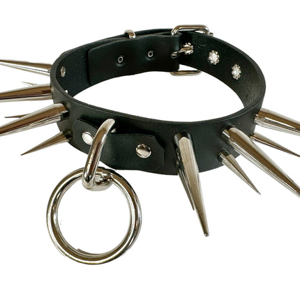 FCK476 TALL XL SPIKE BONDAGE CHOKER