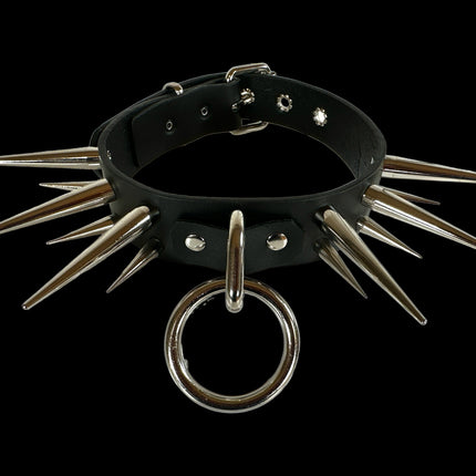 FCK476 TALL XL SPIKE BONDAGE CHOKER