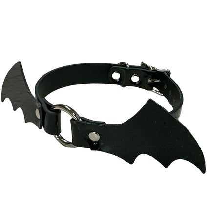 FCK490 PVC SHINY VINYL  BAT VAMP CHOKER