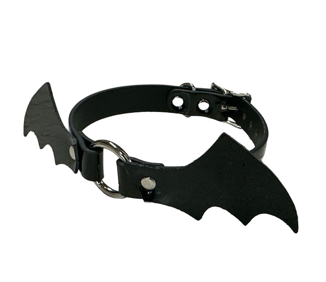 FCK490 PVC SHINY VINYL  BAT VAMP CHOKER