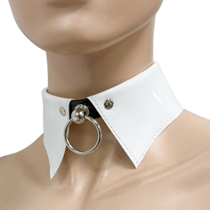 FCK500 PATENT LEATHER COLLAR BONDAGE CHOKER
