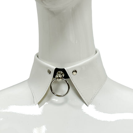 FCK500 PATENT LEATHER COLLAR BONDAGE CHOKER