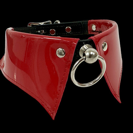 FCK500 PATENT LEATHER COLLAR BONDAGE CHOKER