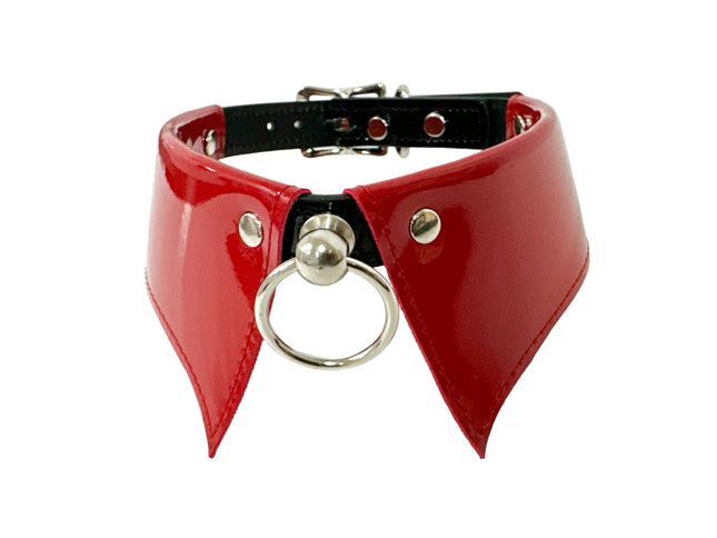 FCK500 PATENT LEATHER COLLAR BONDAGE CHOKER