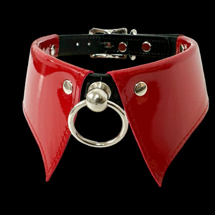 FCK500 PATENT LEATHER COLLAR BONDAGE CHOKER