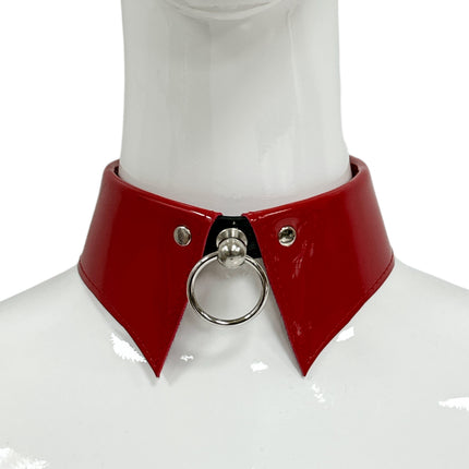 FCK500 PATENT LEATHER COLLAR BONDAGE CHOKER