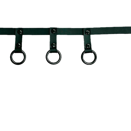 FCK514   LEATHER 1/2" CHOKER WITH 3/4" HANGING RING BONDAGE CHOKER