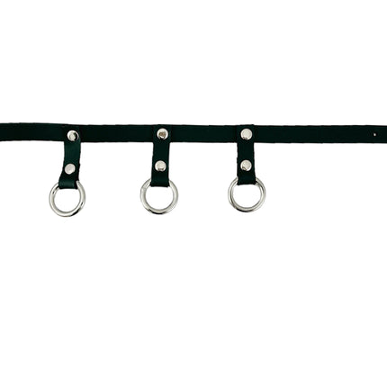 FCK514   LEATHER 1/2" CHOKER WITH 3/4" HANGING RING BONDAGE CHOKER