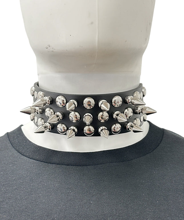 FCK545 1" SPIKE  LARGE ROUND STUDDED 1 3/4"  CHOKER