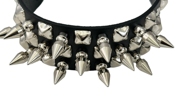 FCK547 1" SPIKE  LARGE PYRAMID STUDDED 1 3/4"  CHOKER