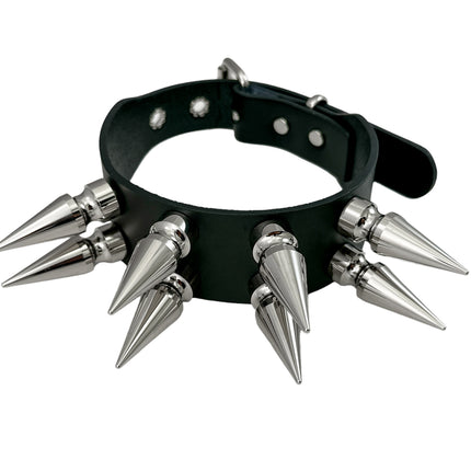 FCK555 DOUBLE ROWS LARGE 2" LONG SPIKE CHOKER