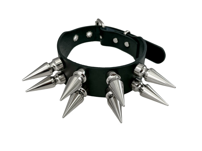 FCK555 DOUBLE ROWS LARGE 2" LONG SPIKE CHOKER
