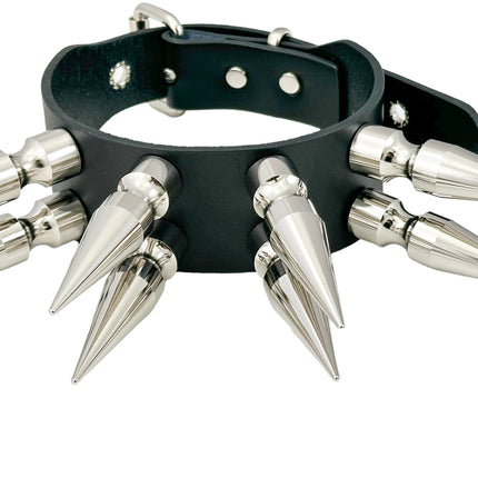 FCK556 DOUBLE ROWS X-LARGE 3" LONG SPIKE CHOKER