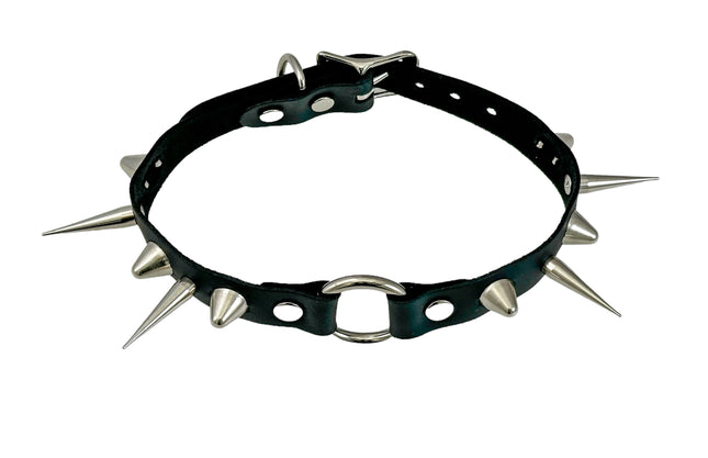 FCK564 HEART RING UK77 STUDDED RICG  SPIKE CHOKER