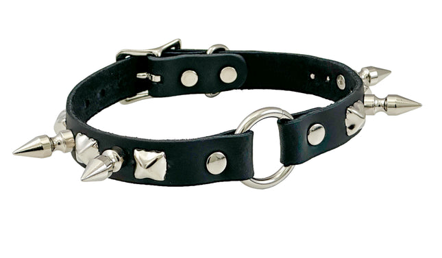FCK566 STUDDED RICG  SPIKE CHOKER