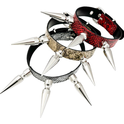 FCK578 SNAKE 3" XL SPIKE CHOKER