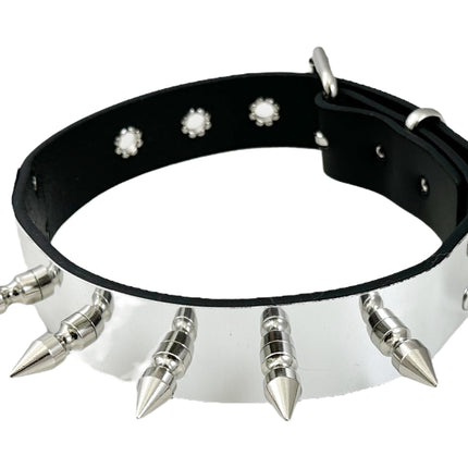 FCK582  METAL PLATE SPIKE CHOKER 1 1/4" WIDE