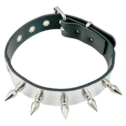 FCK582  METAL PLATE SPIKE CHOKER 1 1/4" WIDE