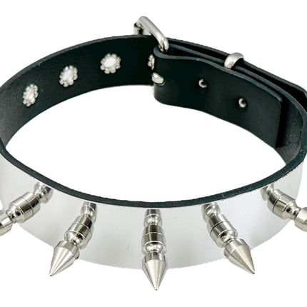 FCK582  METAL PLATE SPIKE CHOKER 1 1/4" WIDE