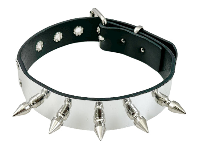 FCK582  METAL PLATE SPIKE CHOKER 1 1/4" WIDE