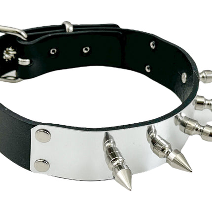FCK582  METAL PLATE SPIKE CHOKER 1 1/4" WIDE