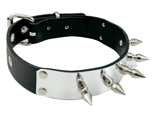 FCK582  METAL PLATE SPIKE CHOKER 1 1/4" WIDE