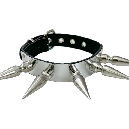 CK286METAL ALUMINIUM PLATE3"  XL SPIKE CHOKER 1 1/4" WIDE